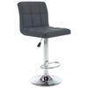 Bar Stool Set 2 Pcs Grey Artificial Leather