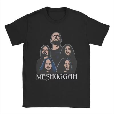 Pailles Tirées Au Hasard T-Shirt Meshuggah Homme 100% Coton T-Shirts Nouveauté T-Shirt Ras du Cou Manches Courtes Vêtements Idée Cadeau