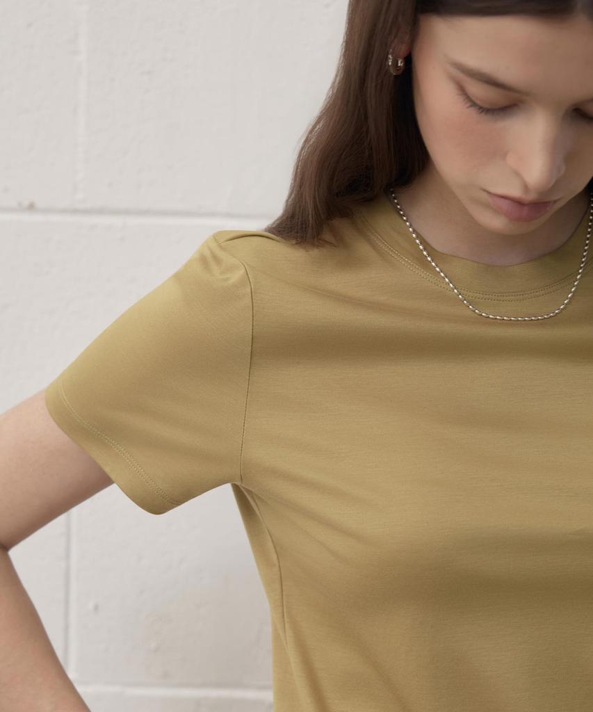 THEKNITCOMPANY Mera Cotton T-Shirt - Tawny Yellow