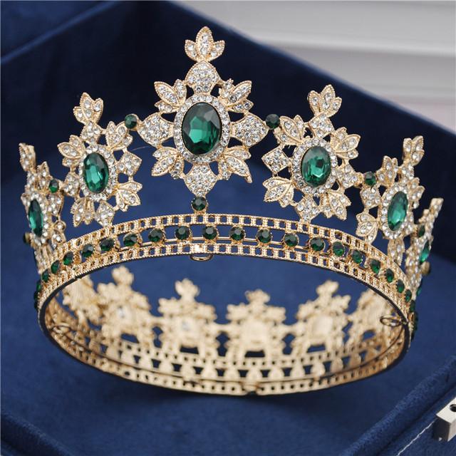 Luxury Royal King Wedding Crown Bride Tiaras and Crowns Queen Hair Jewelry Crystal Diadem Prom Headdress Head Accessorie Pageant