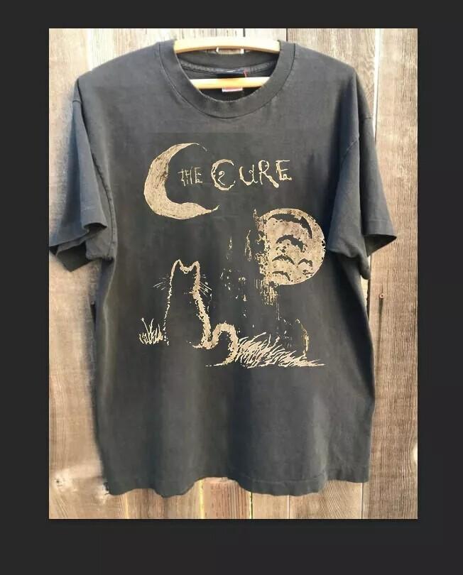 La Cure Maglietta Banda Gatto Anni '90 La Cure Musica Carbone Unisex T-shirt Ristampa S-5XL