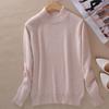 Women's Slim Cozy Knitted Half-turtleneck Cashmere Wool Jumper For Winter Warmth