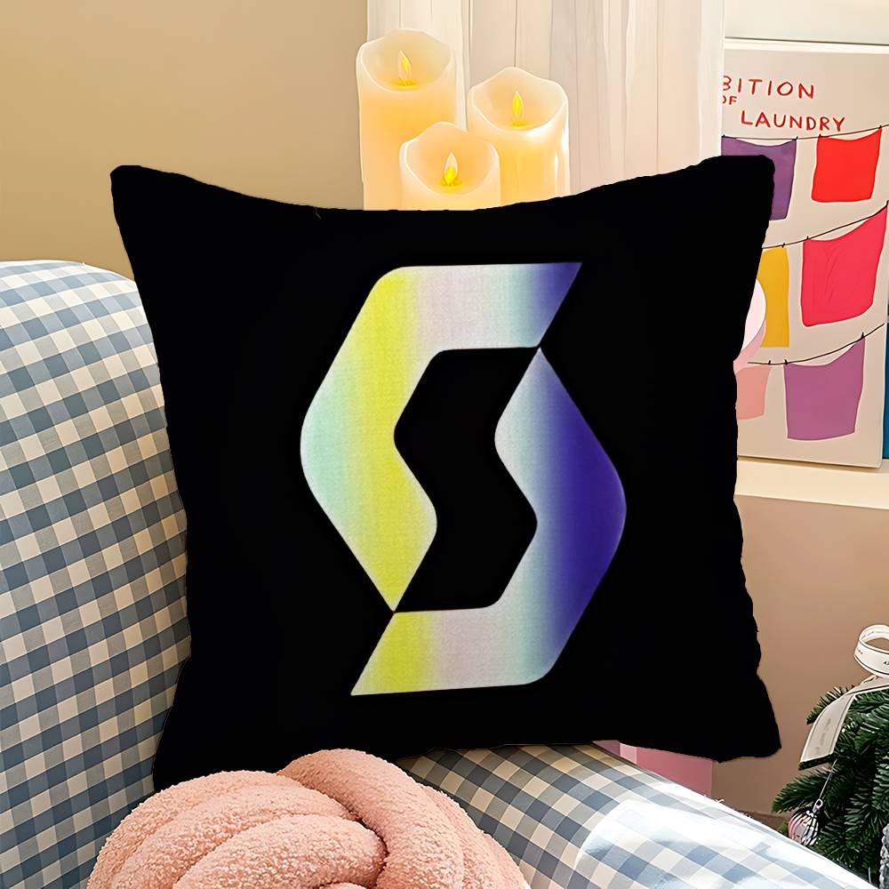S-Scott Bike Logo Personalized Picture Text Home Decorative Pillows Household Gifts 45X45Cm
