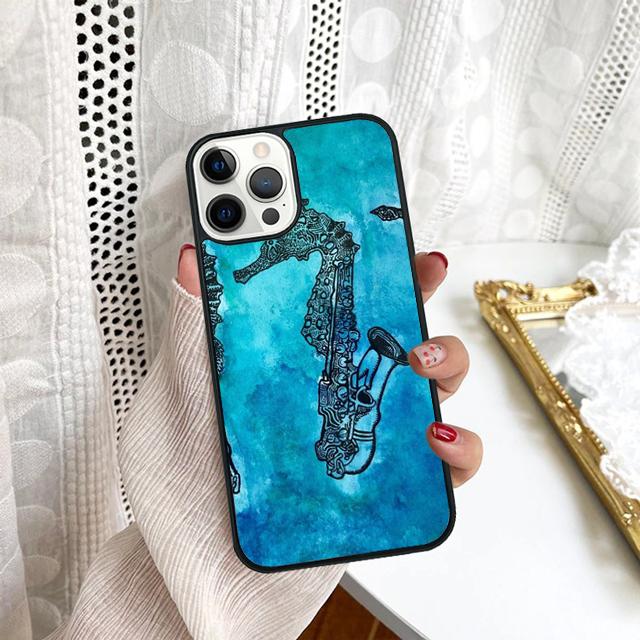 Saxophone Watercolor Art Phone Case For Samsung Galaxy S10 S22 S23 S24 Note 10 20 Lite S20 Plus S21 Ultra Back Cover