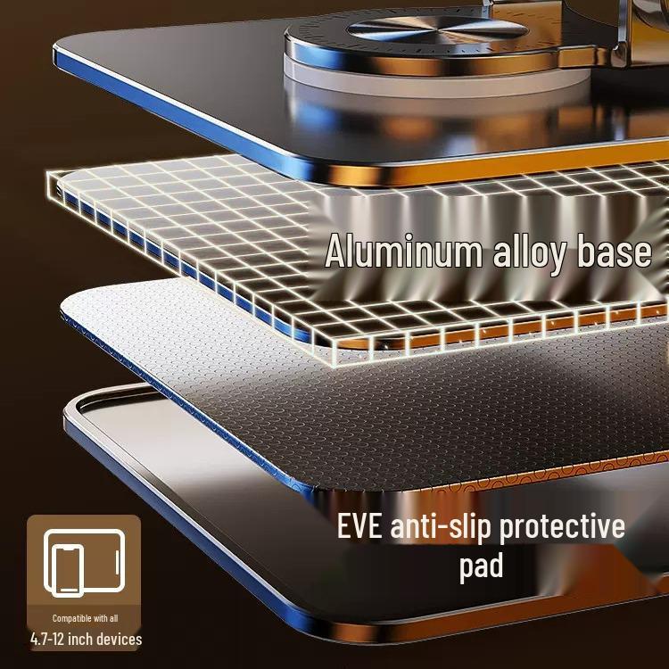 Adjustable 360° Rotating Aluminum Tablet & Phone Stand