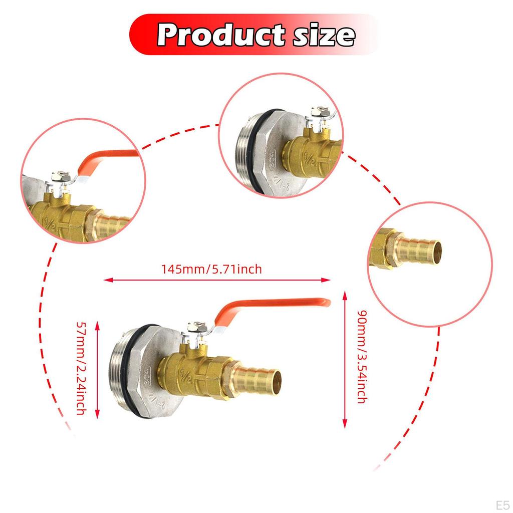 Barrel Faucet Adapter Drum for 55 Gallon 2inch Thread Large Mouth Dispenser Valve