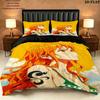 Nami Pattern Bedding Quilt Set Quilt Cover Pillowcase Home Birthday Gift(1 * Duvet Cover + 2 * Pillowcase, Without Core)