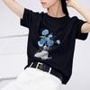 Women's Letter Print Loose Short Sleeve T-Shirt