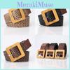 Womens Retro Woven Leather Belt With Wooden Closure For Daily Casuals And Dresses