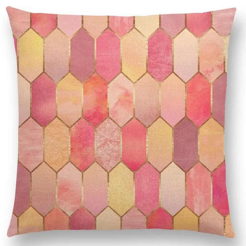 New Colorful Rocks Candy Gems Stained Glass Abstract Blocks Geometric Art Prints Cushion Cover Car Sofa Throw Pillow Case