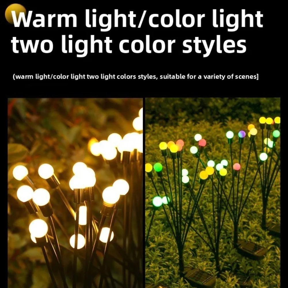 Solar Firefly Lights with 6/8/10 LEDs Starlight Swaying Garden Landscape Ambiance Lights for Patio Trail Outdoor Decor