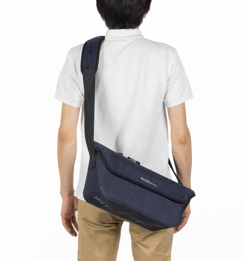 Aosta INTERCEPTOR II Messenger Shoulder Bag, Small, Navy, 4.0L, AOC-SEP2MES-NV
