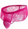 Men'S Lingerie Frilly Lace Trim Sissy Skirted Panties T-Back G-String Thongs Mesh See Through Briefs Girly Crossdress Underwear