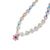 Beaded Necklaces Women Flower Pendant Chokers Artificial Crystal Material Party Jewelry Accessories Gift for Woman Girls