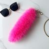 25cm Faux Fox Fur Tail Pendant Keychain for Bags & Accessories