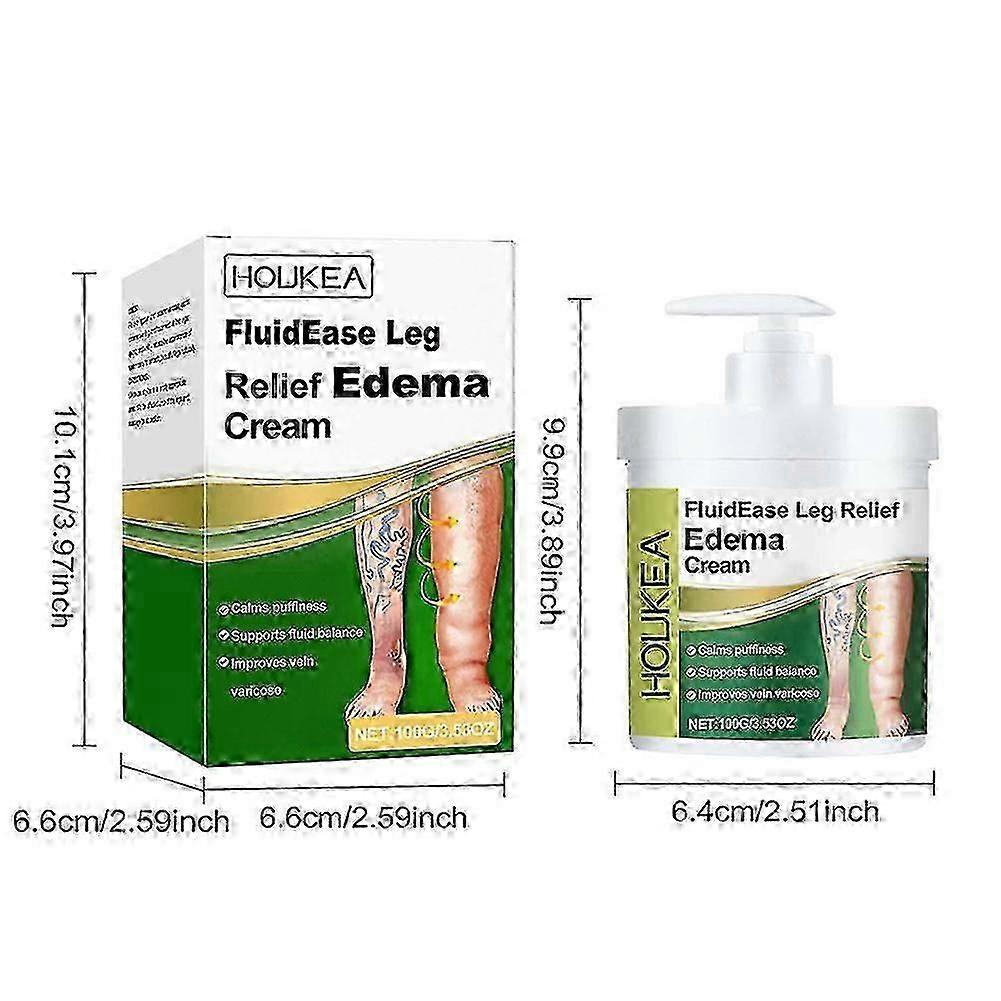 Leg Relief Edema Cream, Anti-Swelling, Reduces Edema & Puffiness, Leg Therapy Cream, 1pcs