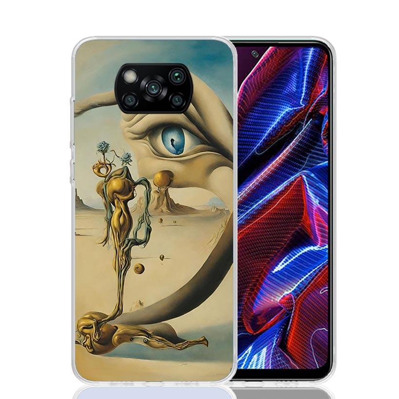 Salvador Dali Art Phone Case For Xiaomi Poco X7 X6 X5 Pro F7 Ultra Redmi 15C 15 13 13C 12 12C 10 10A 10C 9 9A 9C 9T Cover Poco X