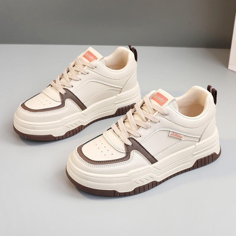 2024 New Breathable Leather Sneakers Spring and Summer Casual Women Shoes Large Size 42 Height Increase Wear Slip-on Shoes