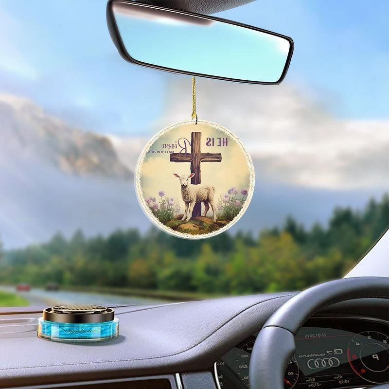 Is Playful He Risen Acrylic Car Decoration Cute Cartoon Style Keychain Backpack Charm