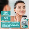 NAD+ 500 mg Nahrungsergänzungsmittel, Mit Trans-Resveratrol, 120 Weichkapseln pro Flasche