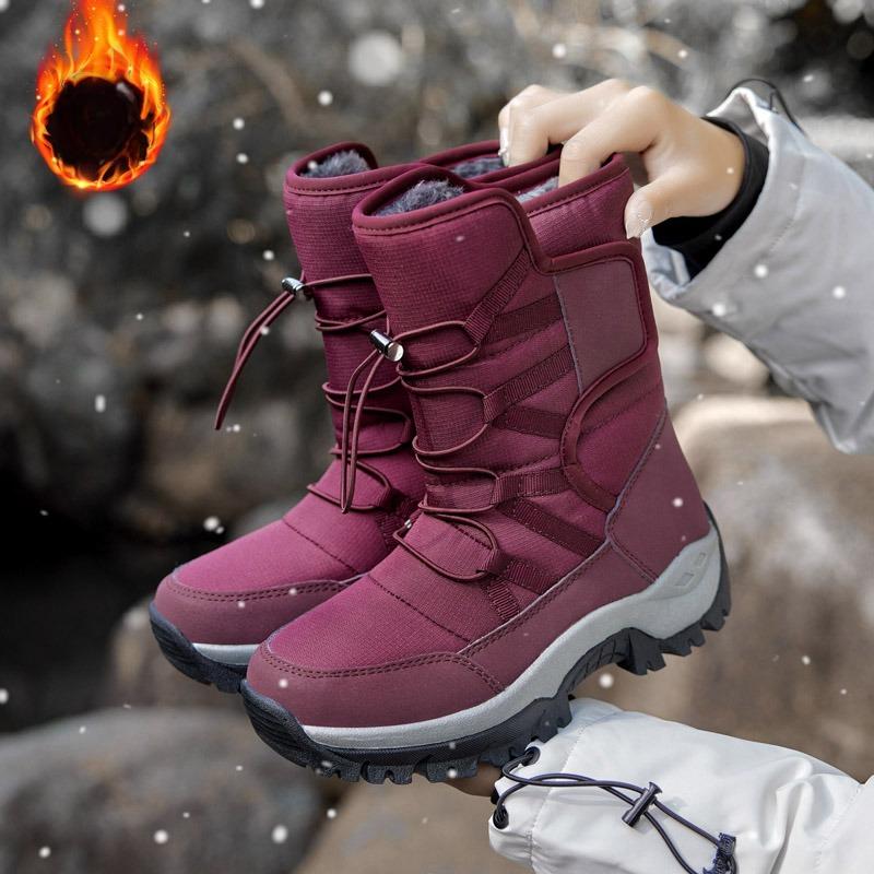 Outdoor Winter Women Snow Boot Plush Soft High-top Anti-slip Wear-resistant Boots Women Breathable Casual Sneakers Women Shoes