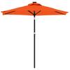 Vidaxl Parasol Ogrodowy Led, Stalowy Słupek, Terakota, 225X225X212 Cm