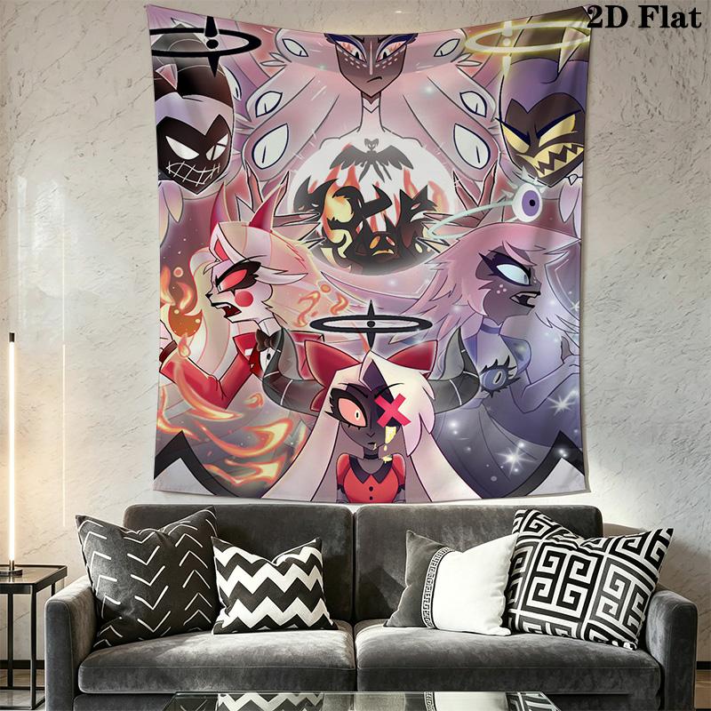 Hazbin Hotel Pattern Home Decor Tapestry, Wall Hanging, Decorative RV Wall Cloth.XGT0914288
