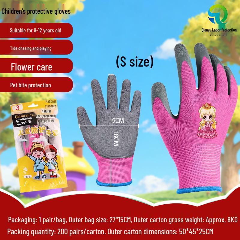 Children's Non-Slip Anti-Puncture & Scratch-Resistant Gloves for Tide-Pooling, Sand Digging, Gardening, and Outdoor Protection