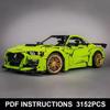 New MOC-165802 Green GT500 Super Sprots Car 1:8 Model Building Blocks Bricks DIY Toys Assembly Birthday Christmas Gifts For Kids