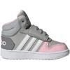adidas Neo Hoops 2.0 Mid Multicolor Abrasion Resistant Mid Top Toddler Shoes Gray Pink Infant And Toddler GZ7779