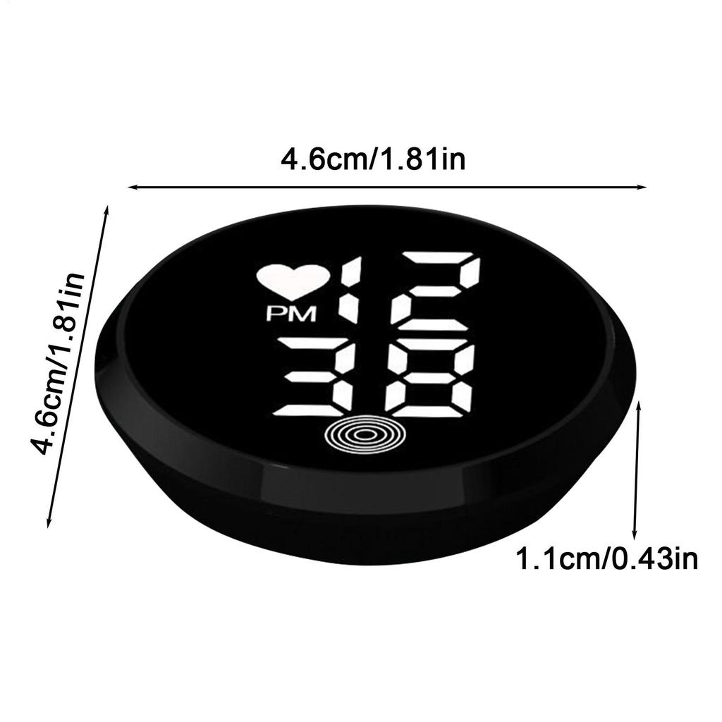 Small Stick On Clock Car Dashboard Digital Clock Automotive Adhesive Digital Clocks With LED Time Display For Dashboard Air Vent