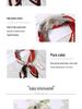 Retro Color Block Crinkled Square Scarf - 70cm Pleated Neckerchief in Imitation Silk for Women
