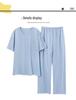 Men's Summer Cotton Pajama Set: Short Sleeve & Long Pants, Loose Fit, Plus Size