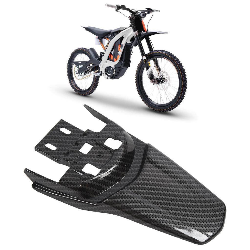 Motorcycle Rear Mudguard Protective Carbon Fiber Pattern Sturdy Rear Mudguard Protector Replacement for SurRon Light Bee X S