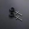 Dangle Hoop Earring Men Stainless Steel Punk Earrings Simple Cross Stud Earrings  Girls