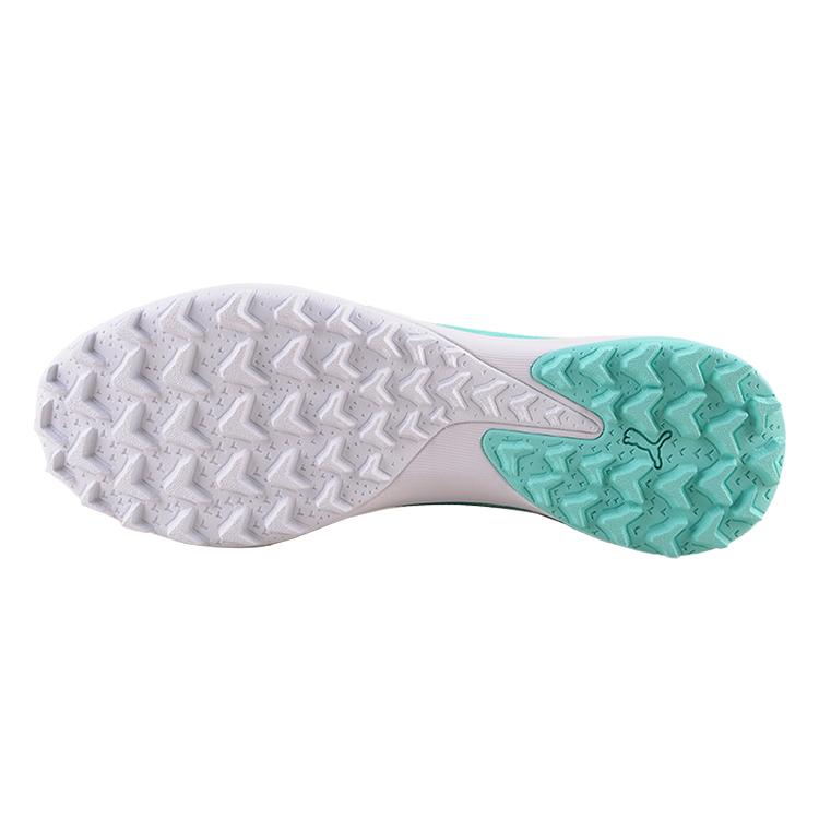 Puma Match Ultra Round Toe Lace-Up TT (Rubber Studs) Artificial Turf Firm Ground Fabric Football Shoes Men Football Shoes Mint-Green 107220-03