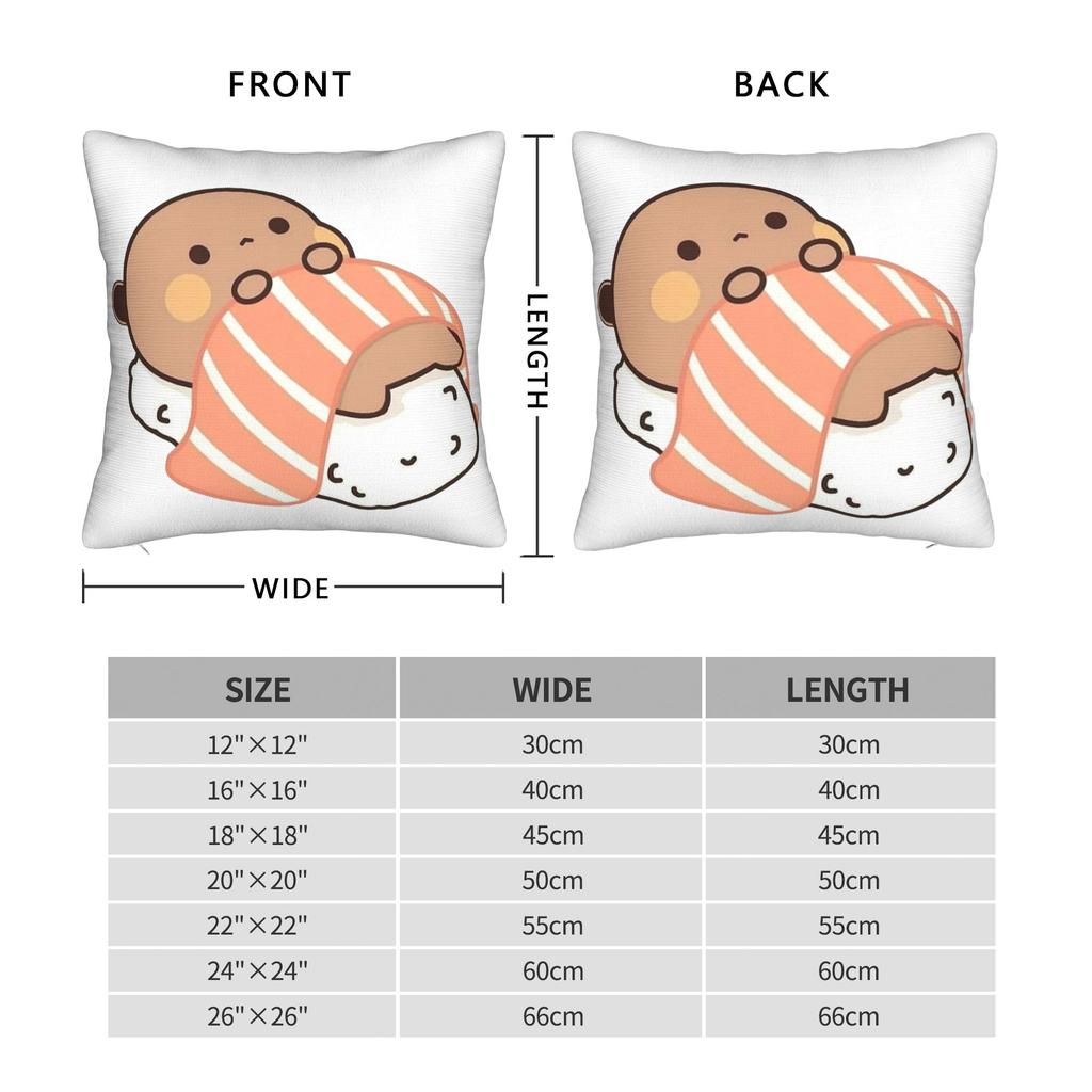 Cute Sushi Bubu Dudu Pillowcase Double-Sided Printing Cushion Cover Gift Panda Bear Pillow Case Cover Home Square 45*45Cm