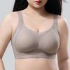 Plus Size Seamless Soft Support Jelly Strip Bra with Fixed Cup and Adjustable Anti-Sagging Feature