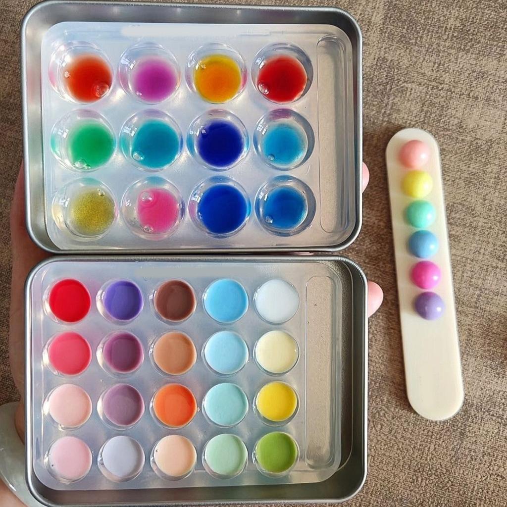 Food Grade Silicone Color Mixing Palette Reusable Portable Hygienic Storage For Nail Art Makeup And Painting