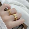 Lace Iris Pigeon Egg Open Ring Delicate Medieval Vintage Stacked Personality Niche Ring