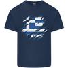 Torn Greece Flag Greek Day Football Unisexs Light Cotton Tshirt