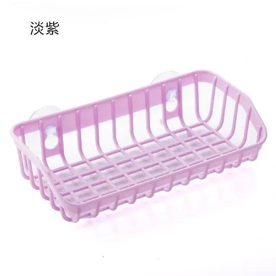 

Multifunctional Suction Cup Dishwashing Sponge Holder Hanging Storage Rack Drain Rack Kitchen Accessories Tool Sink Shelf фіолетовий