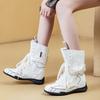 Spring Autumn Shoes Women High Boots Non-slip Retro Style Soft Comfortable Ladies Height Increasing Shoes 5cm