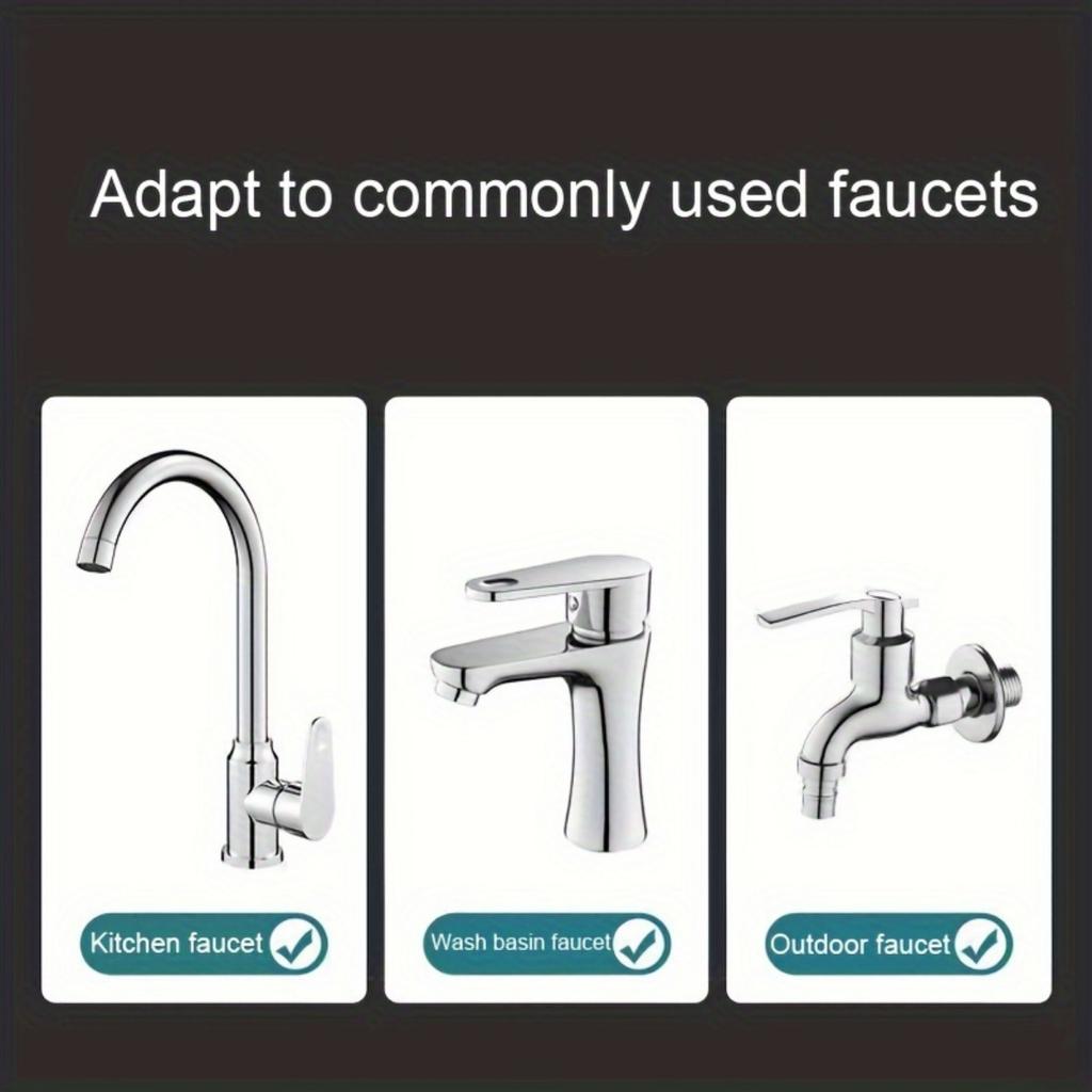 Three Mode Rotary Kitchen Faucet Bubbler with Nozzle - Multi-purpose, High-pressure, Splash Proof Design, Suitable for Bathroom and Sink Use