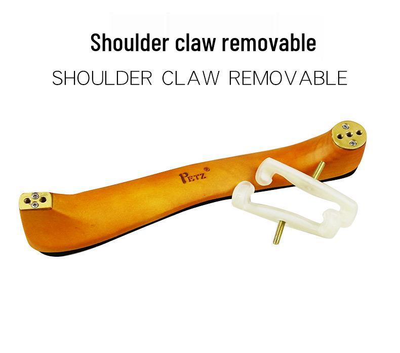 Petz Adjustable Solid Wood Violin Shoulder Rest for Sizes 1/2-4/4