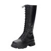 Winter Women Zipper New Long Boot Fashion Lace Up Non Slip Shoes Casual Thick Soled Trend Boots Comfortable Ladies Shoe Botas