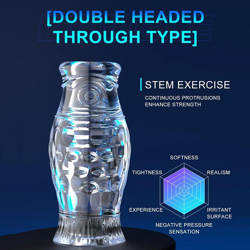 Masturbation Cup Male Masturbators Double Head Vagina Real Pocket Pussy Penis Endurance Exercise Vacuum Sex Toys For Adult 18