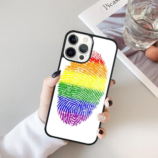 Gay Lesbian LGBT Rainbow Flag Pride ART Phone Case Cover For iPhone 17 Air 16 15 14 13 12 Pro Max 11 Pro Max Plus
