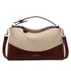 New portable pillow bag women's large-capacity beach seaside straw bag hand-woven shoulder messenger bag