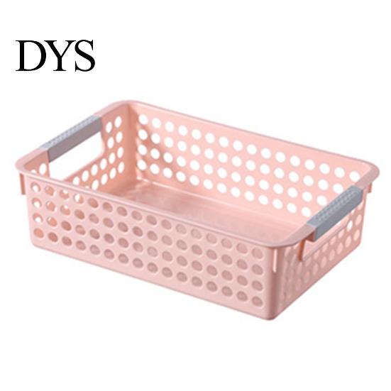 Desktop Basket Storage with Handle Dirt-proof PP Simple Organizer Appearance Sundries Box Kitchen Supplies